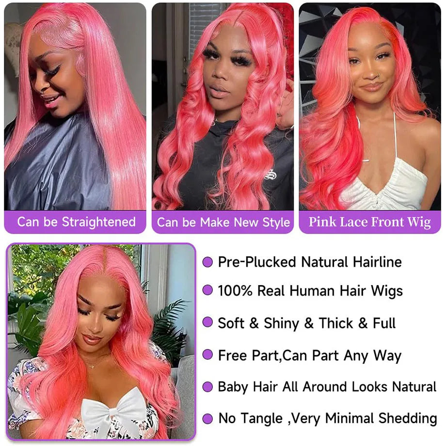 Pink Lace Front Wig