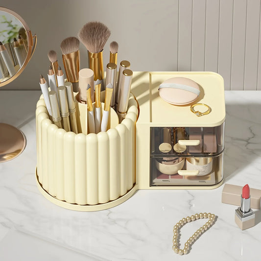 Rotary Makeup Brush Organizer