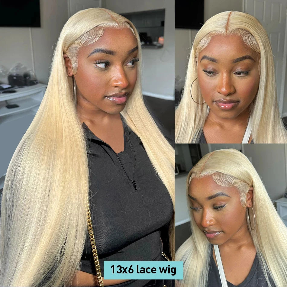 Honey Blonde 613 Straight HD Lace Front Wig