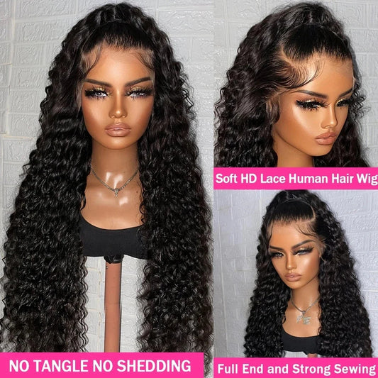 Tewjig Deep Wave Lace Front Wig