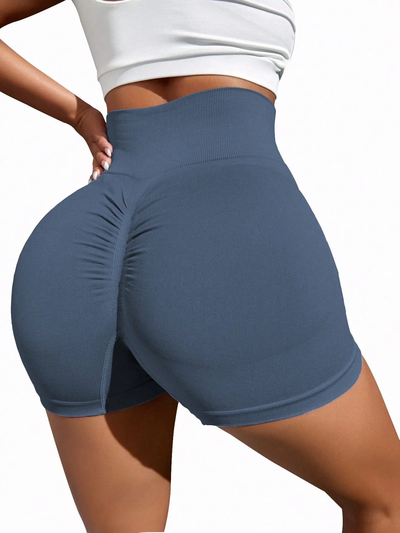 2pcs Seamless Scrunch Butt Sports Shorts