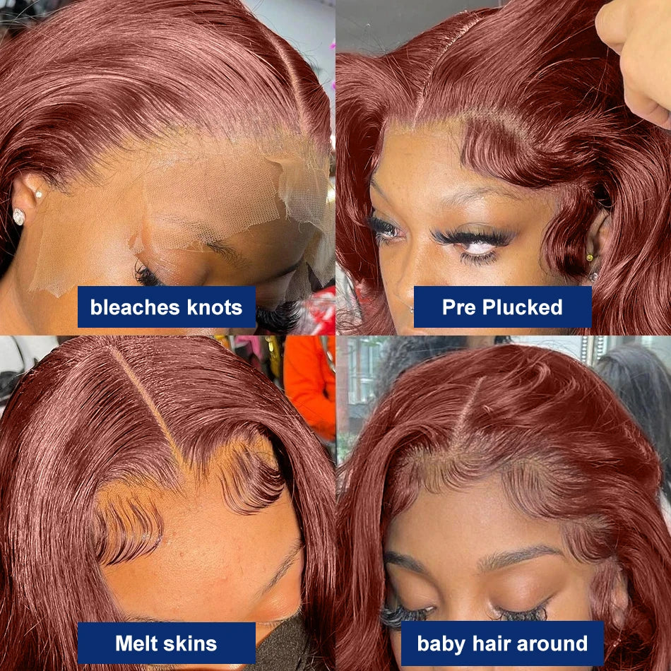 Reddish Brown HD Lace Front Wig