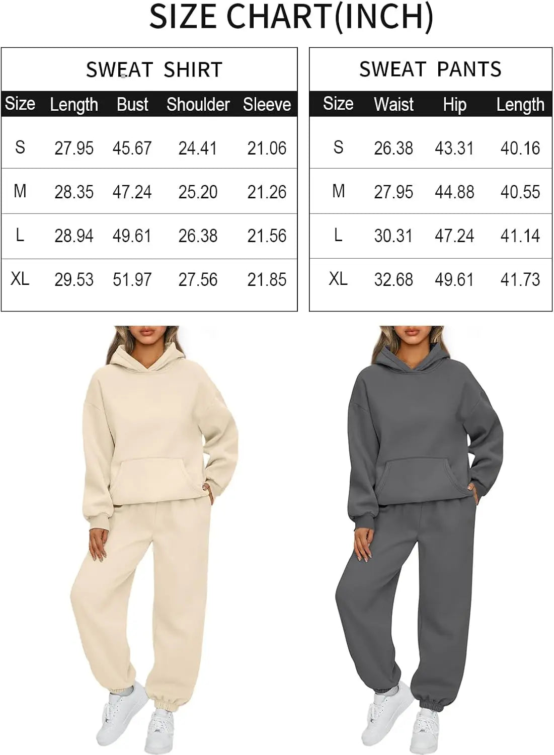 Womens 2 Piece Lounge Hoodie Set