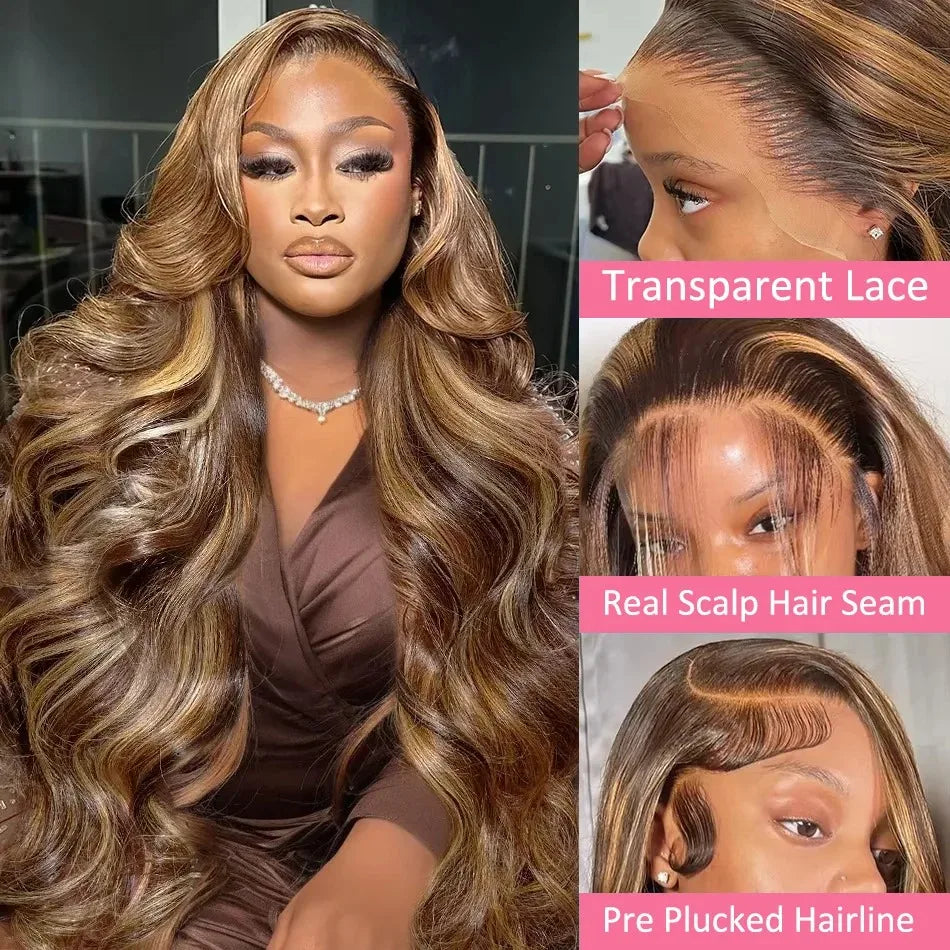 200 Density Highlight Ombre Body Wave Wig