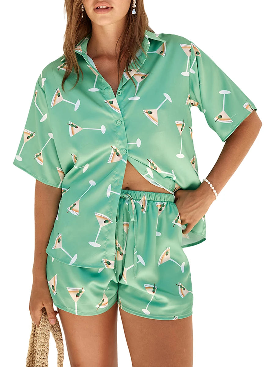 2 Piece Silk Pajama Set