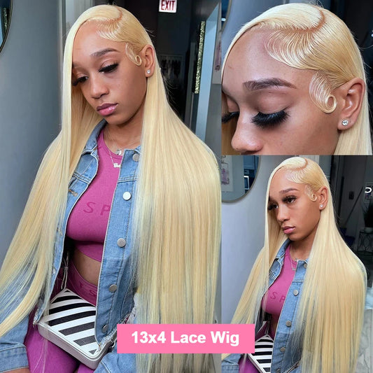 Honey Blonde 613 Straight HD Lace Front Wig