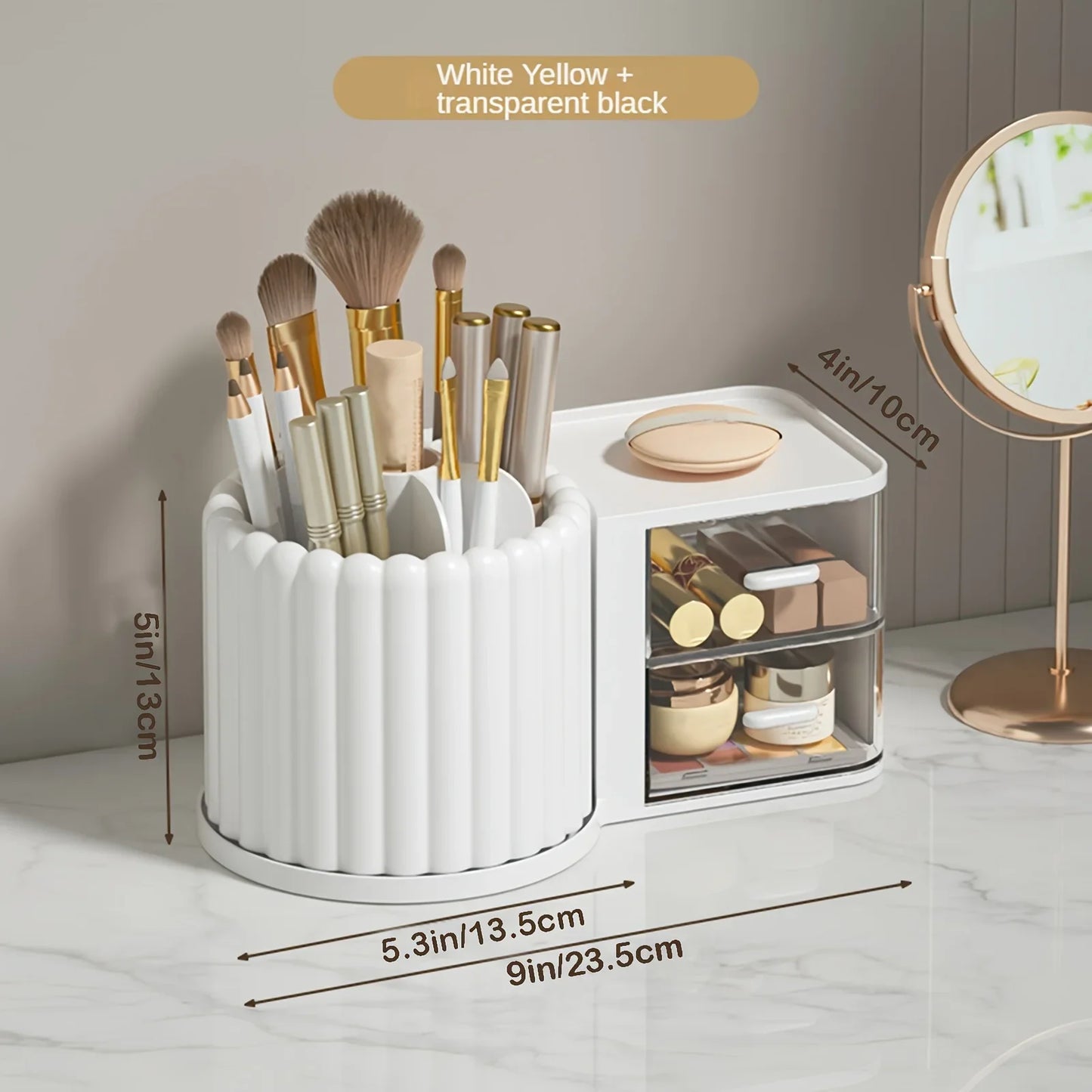 Rotary Makeup Brush Organizer