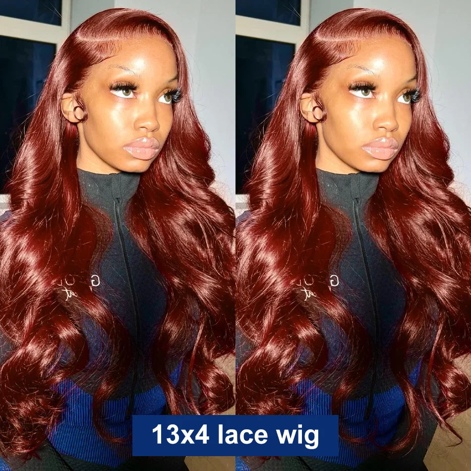 Reddish Brown HD Lace Front Wig