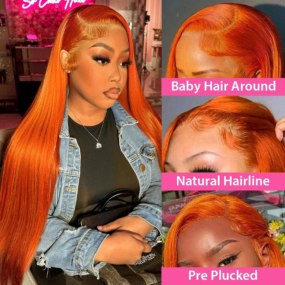 Orange Ginger 13x6 Hd Lace Front Wig