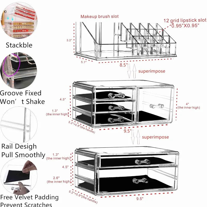 6 Drawer Vanity Organizer