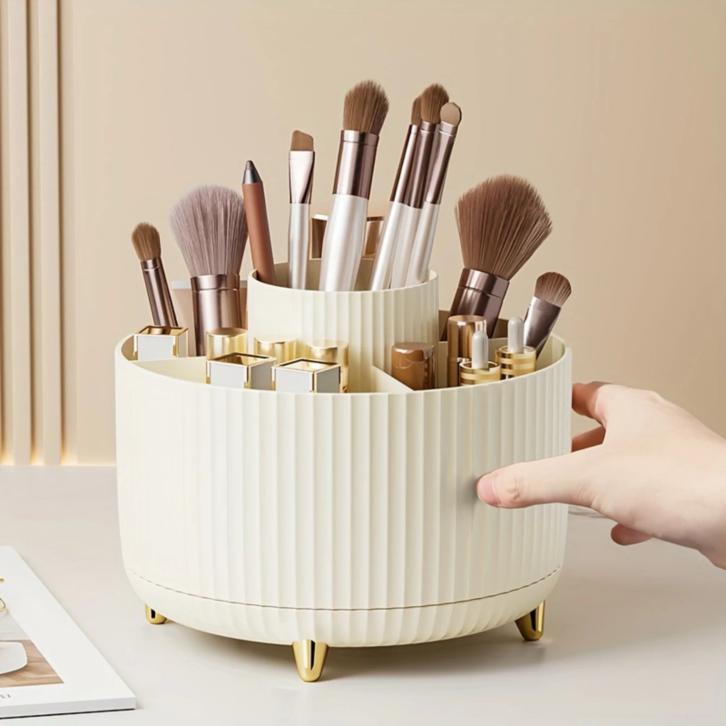 Rotating Makeup & Brush Holder