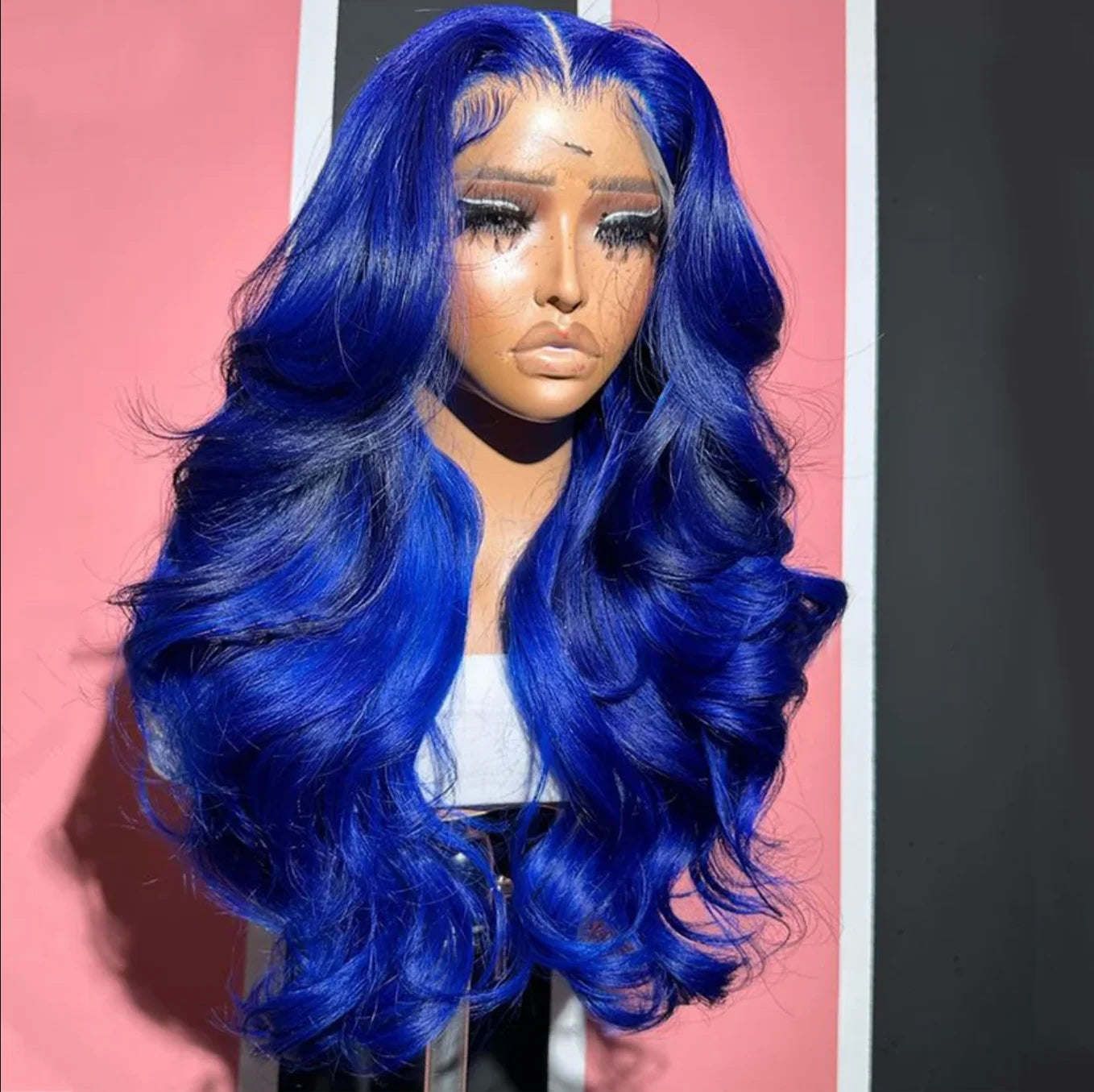 Royal Blue Colored Lace Front Wig