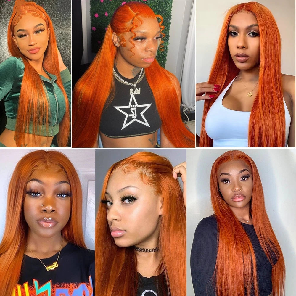 Orange Ginger 13x6 Hd Lace Front Wig