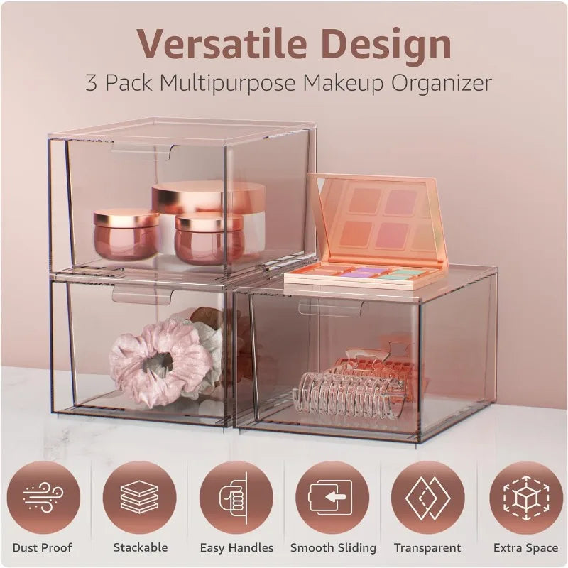 6 Pack Stackable Makeup Organizer