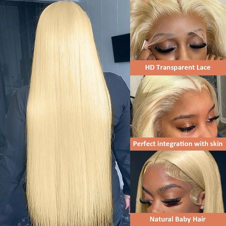 Honey Blonde 613 Straight HD Lace Front Wig