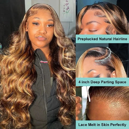 Highlighted Human Hair Wig