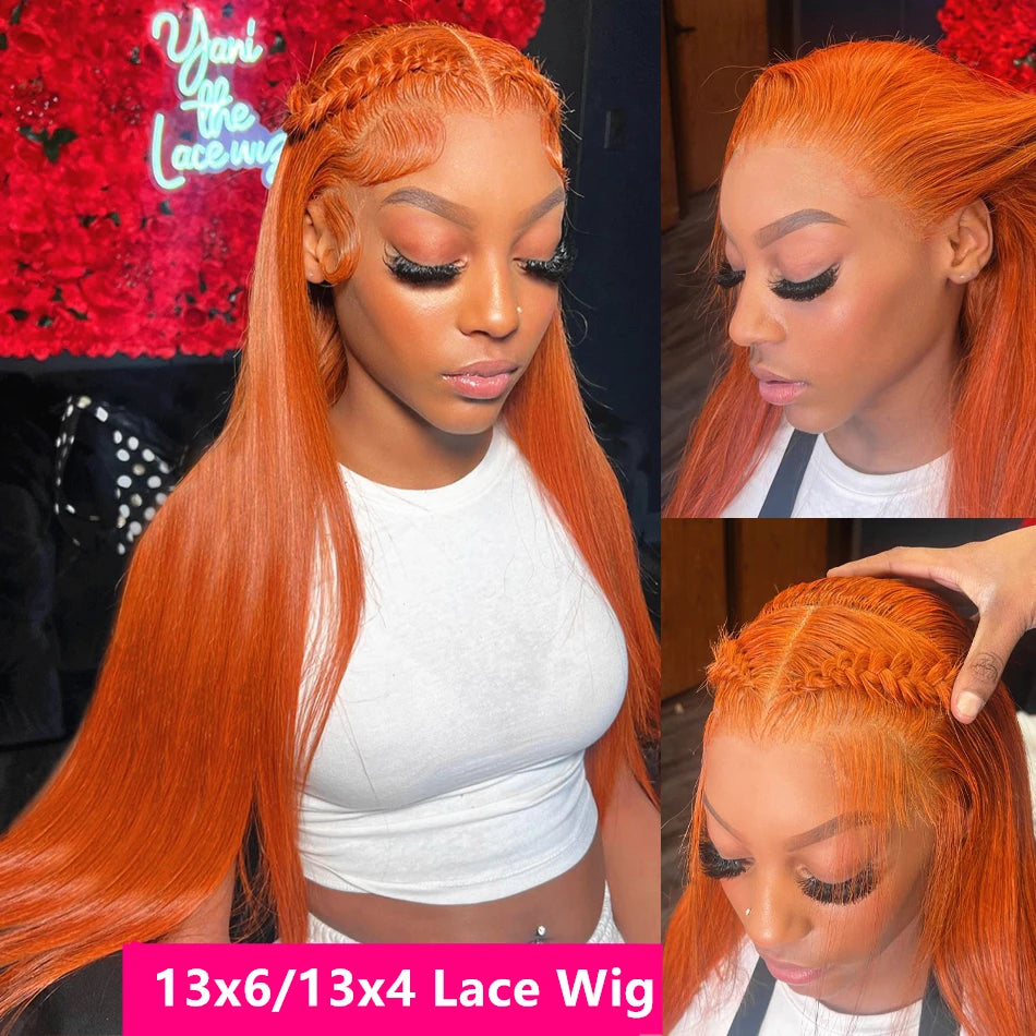 Orange Ginger 13x6 Hd Lace Front Wig