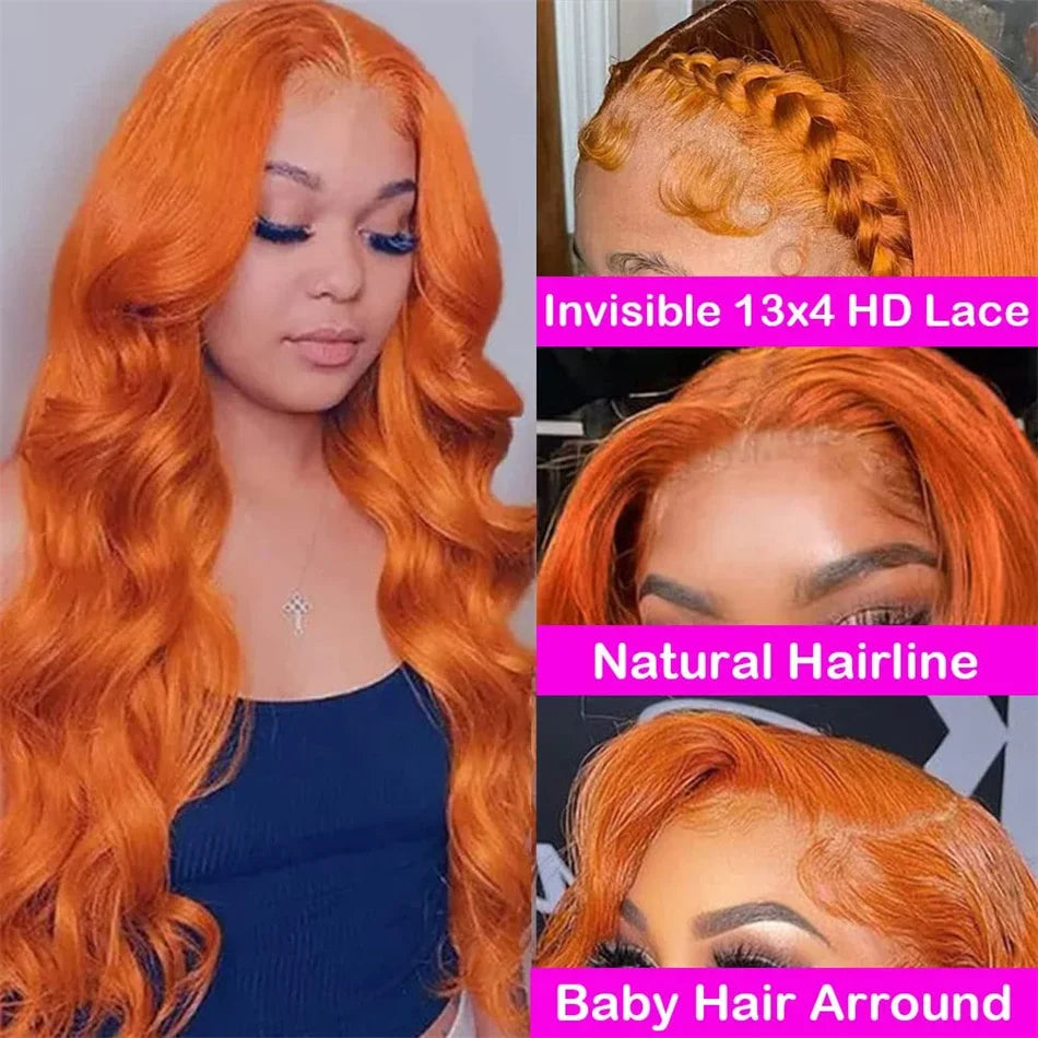 Orange Ginger Lace Front Wig