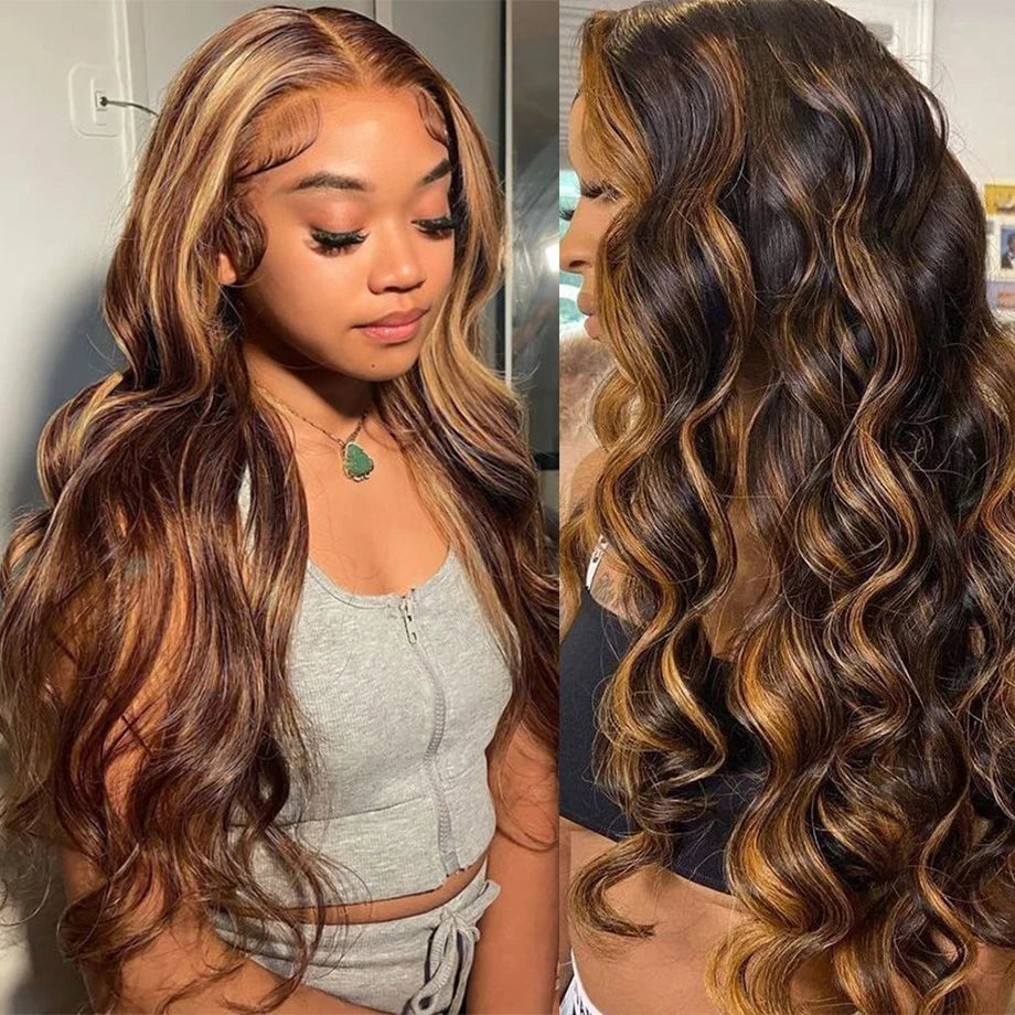 Highlighted Human Hair Wig